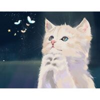 Kit pictura pe numere cu animale, 40x50cm, PPT3756