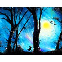 Kit pictura pe numere cu peisaj, 40x50cm, PPT3772