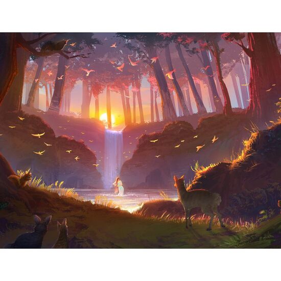 Kit pictura pe numere cu peisaj, 40x50cm, PPT3778