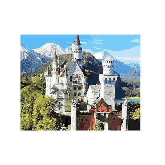 Kit pictura pe numere cu peisaje, 40x50cm, PPT3468