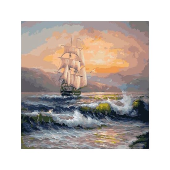 Kit pictura pe numere cu peisaj, 40x50cm, PPT3627