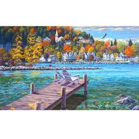 Kit pictura pe numere cu peisaj, 40x50cm, PPT3641