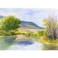 Kit pictura pe numere cu peisaj, 40x50cm, PPT3660
