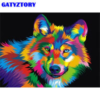Kit pictura pe numere cu animale, 40x50cm, PPT3672