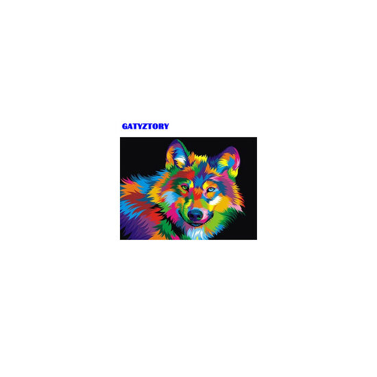 Kit pictura pe numere cu animale, 40x50cm, PPT3672