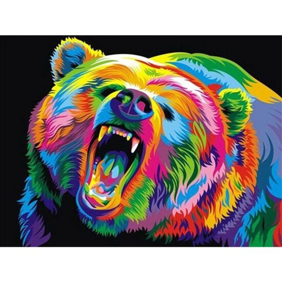 Kit pictura pe numere 40x50cm, Bear PPT3673