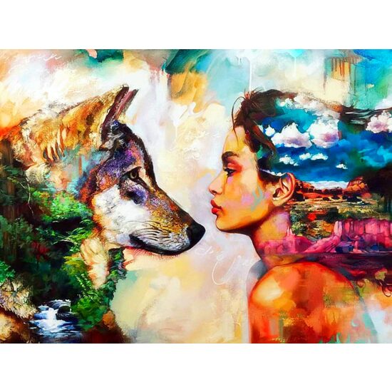 Kit pictura pe numere cu peisaj, 40x50cm, PPT3677