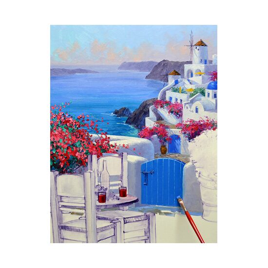Kit pictura pe numere cu peisaj, 40x50cm, PPT3682