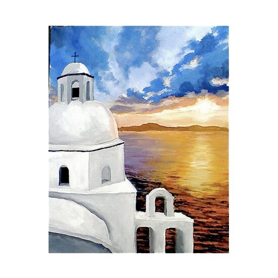Kit pictura pe numere cu peisaje, 40x50cm, PPT3406