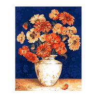 Kit pictura pe numere cu flori, 40x50cm, PPT3534
