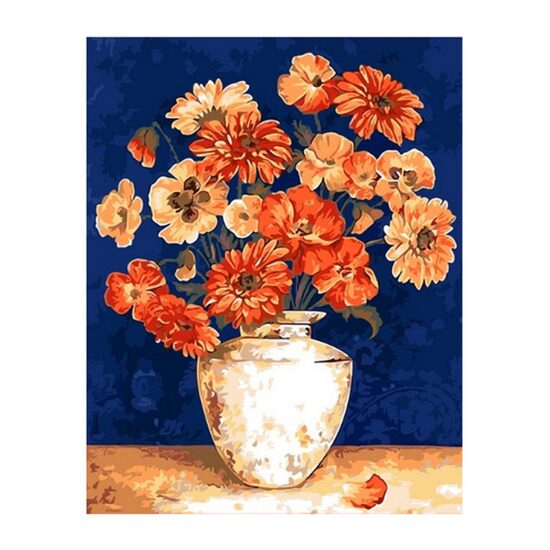 Kit pictura pe numere cu flori, 40x50cm, PPT3534