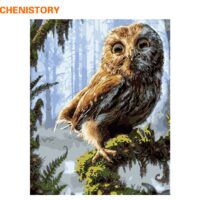 Kit pictura pe numere cu pasari, 40x50cm, PPT3706