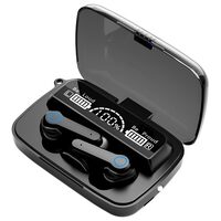 Casti On the ear, Bluetooth, Wireless, diametru difuzor 8 mm, functie Powerbank, Etui incarcare, Negru