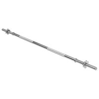 Bara filetata dreapta pentru greutati, Reglabila, Cromata, Lungime 150 cm, 5.6 kg, 2 x piulite