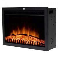 Semineu electric incorporabil Home FKKI 03, 2 trepte de putere, 2000W, programabil, telecomanda, negru