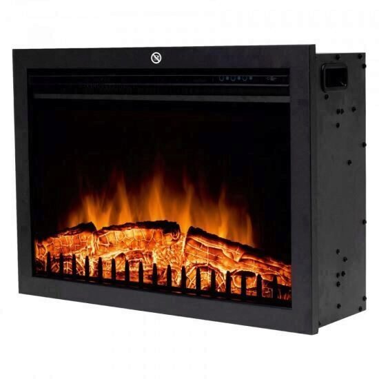 Semineu electric incorporabil Home FKKI 03, 2 trepte de putere, 2000W, programabil, telecomanda, negru