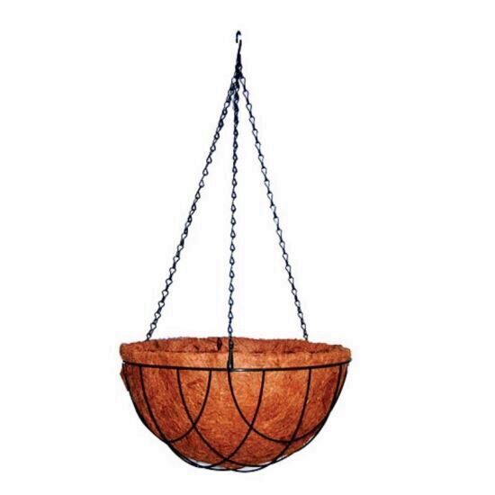 Suport pentru flori din cocos si metal Strend Pro CocoH-23, dimensiune  30x30x14 cm
