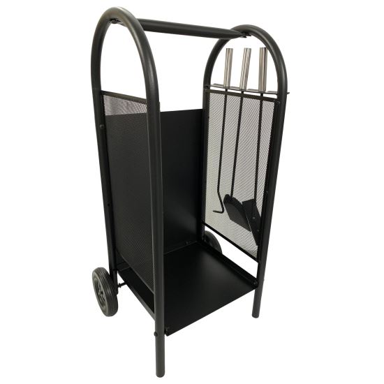 Suport mobil pentru lemne Strend Pro Homefire LR802, otel, cu 3 unelte, 35x31x81 cm