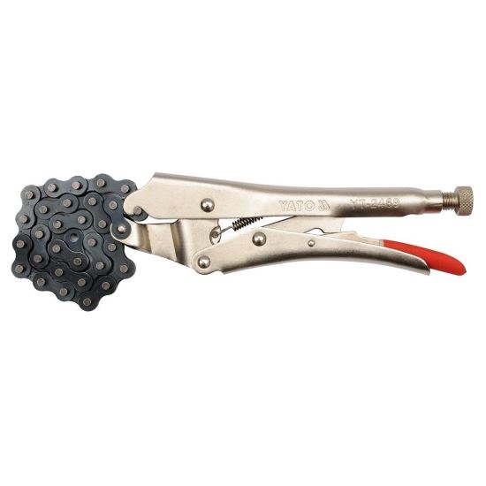 Cleste cu lant pentru tevi Yato YT-2469, cu lant, autoblocant, 500 mm