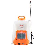 Aparat de stropit cu acumulator, Vevor 12 V / 8 Ah Litiu-Ion, capacitate 15 l, 8 duze, 2 baghete, tip rucsac, Debit 4.1 l/min