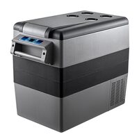 Lada frigorifica cu compresor pentru auto, Vevor USB, Led, 12/24 V DC, 110-240 V AC, capacitate 55 l, -20 ℃ pana la 20 ℃, 693 x 345 x 531 mm