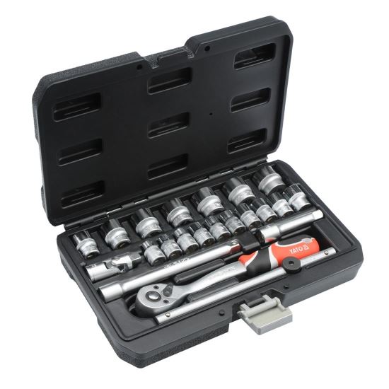 Trusa chei tubulare Yato YT-38561, Cr-V, 6-22mm, 22 buc