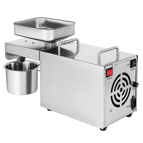 Masina electrica extras ulei Vevor Premium Inox, capacitate 6.5 kg/h, 460 W, pentru seminte susan, nuci, porumb, floarea soarelui