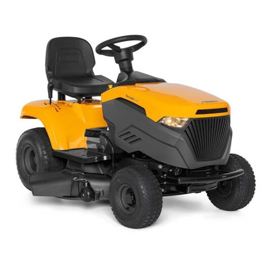 Tractoras de tuns iarba Stiga Tornado 398 M, 8.7 CP, 7 viteze, evacuare laterala, Latime taiere 98 cm, lumini led, 25-80 mm