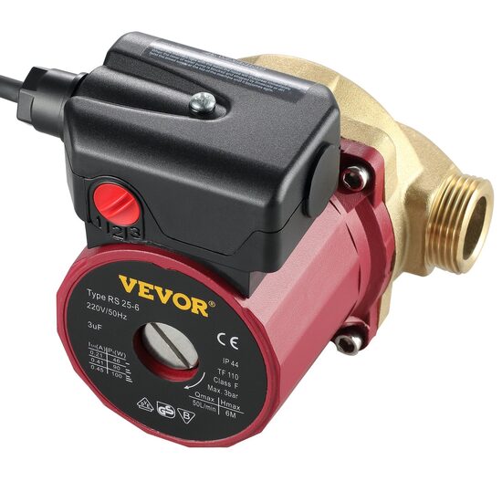 Pompa recirculare apa calda Vevor Fonta, 50 l/min, 90 W, 3 viteze, IP42