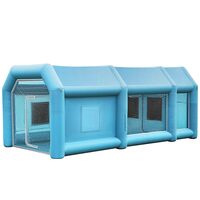 Cabina de vopsit, gonflabila, Vevor, 2 x suflante 330/680W, dimensiune exterioara 6 x 3 x 2.5 m