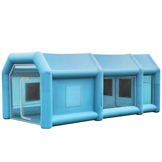 Cabina de vopsit, gonflabila, Vevor, 2 x suflante 330/680W, dimensiune exterioara 6 x 3 x 2.5 m