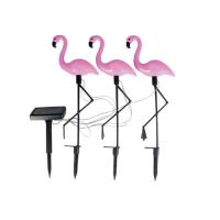 Set 3 lampi solare Strend Pro Flamingo, 18x6x52 cm, 3x2 LED, AA