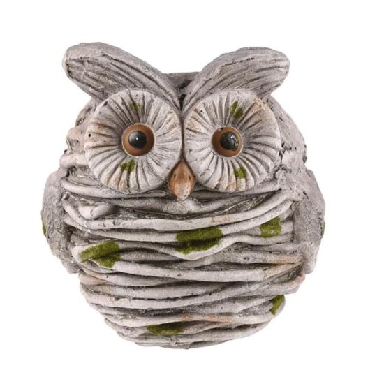 Ghiveci decorativ Strend Pro Bufnita, ceramica, 27.5 x 24 x 30 cm