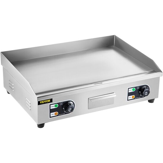 Plita electrica Vevor Plancha Inox 3200 W, suprafata de gatit fonta 660 x 400 mm