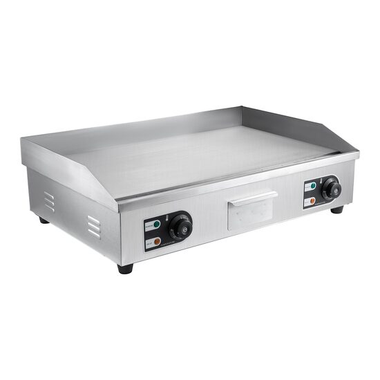 Plita electrica Vevor Plancha Inox 4400 W, suprafata de gatit fonta 72.8 x 40 cm