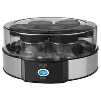 Aparat pentru preparat iaurt Adler Automat, putere 20W, 7 borcane din sticla 200 ml