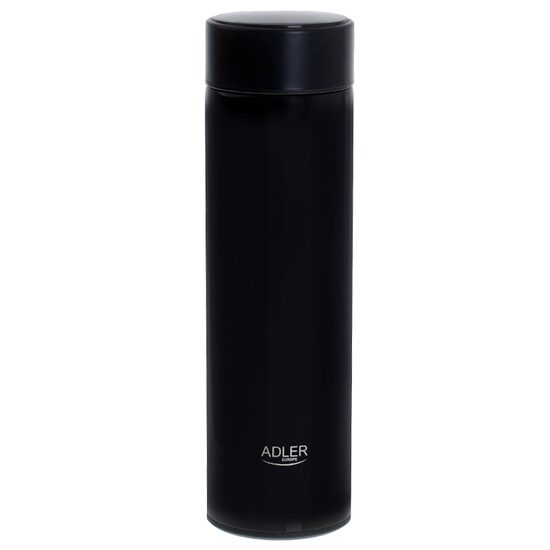 Termos Inox, display tactil led, 473 ml, inaltime 22.7 cm, diametru 6.4 cm, Negru