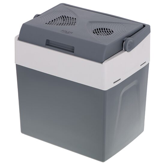 Lada frigorifica electrica 28 litri, 12 V DC, 220 V AC, dimensiune 43.5 x 39.6 x 29.7 cm