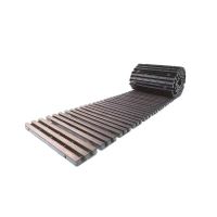 Set pasarela pentru gradina Strend Pro RIP708, 30x8 cm, 16 buc, maro