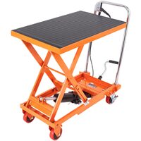 Carucior hidraulic cu platforma 700 x 450 mm, Vevor max 230 kg, Inaltime ridicare 220-720 mm