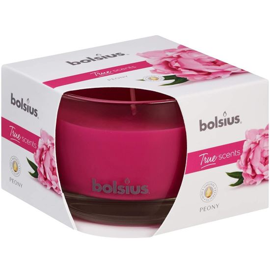 Lumanare parfumata Bolsius Jar True Scents 50/80 mm, bujor