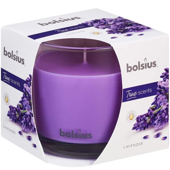 Lumanare parfumata Bolsius Jar True Scents 63/90 mm, Lavanda