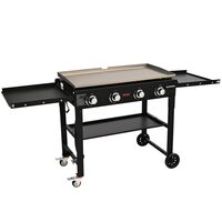 Plita pe gaz pentru gradina Vevor Plancha, suprafata de gatit 96 x 56 cm, 4 arzatoare, Pliabil