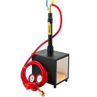 Forja cu un arzator pe gaz, Vevor Patrat 1350 gr C, dimensiune 250 x 180 x 235 mm