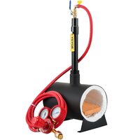 Forja cu un arzator pe gaz, Vevor Rotund 1350 gr C, dimensiune 250 x 207.3 x 256 mm