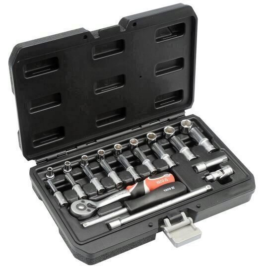 Trusa tubulare Yato YT-14451, 23 piese, 1/4", Cr-V