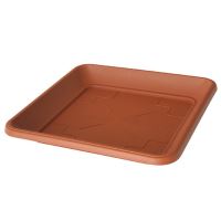Farfurie patrata pentru ghivece Strend Pro Terra, maro, 270/38 mm
