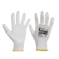 Manusi de lucru Cerva Bunting Evolution White, nylon cu protectie nitril, marimea L