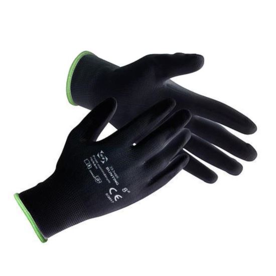 Mănuși de lucru Strend Pro Brotula Black 10, cu strat de latex, marimea L