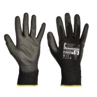 Manusi de lucru Cerva Bunting Evolution Black, nylon cu protectie nitril, marimea M